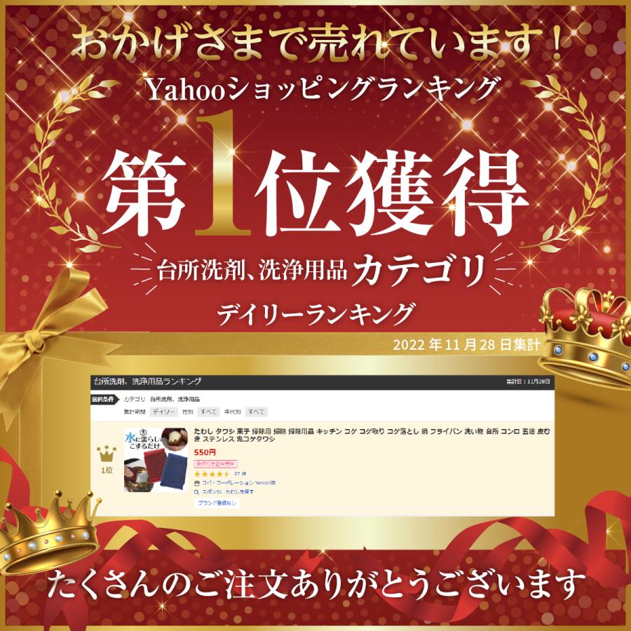 たわし タワシ 束子 掃除用 掃除 掃除用品 キッチン コゲ コゲ取り コゲ落とし 鍋 フライパン 洗い物 台所 コンロ 五徳 皮むき ステンレス 鬼コゲタワシ | 鬼クレイジー | 04