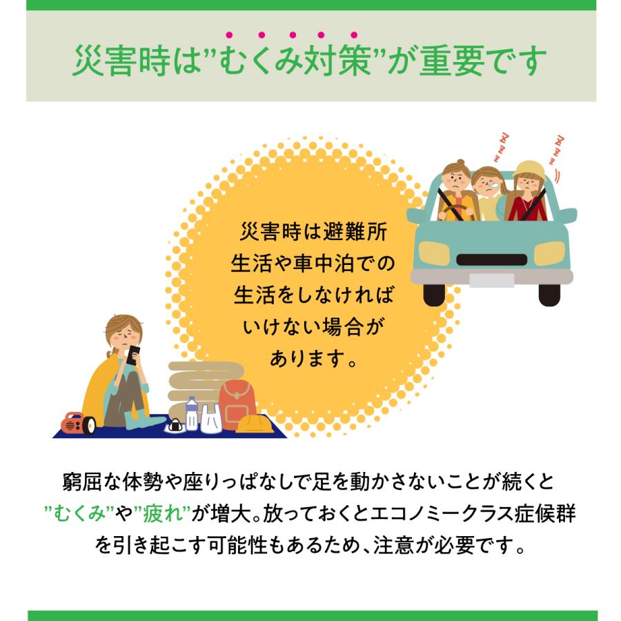 着圧ソックス 一般医療機器 弾性ストッキング むくみ 抗菌防臭 ハイソックス 防災 防災グッズ 災害 避難 車中泊 そなえる弾性ストッキング | ブランド登録なし | 02