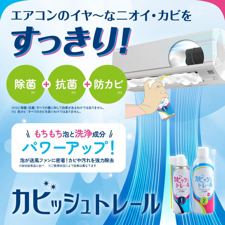 カビッシュトレール 2023年リニューアル エアコン 洗剤 洗浄 掃除 