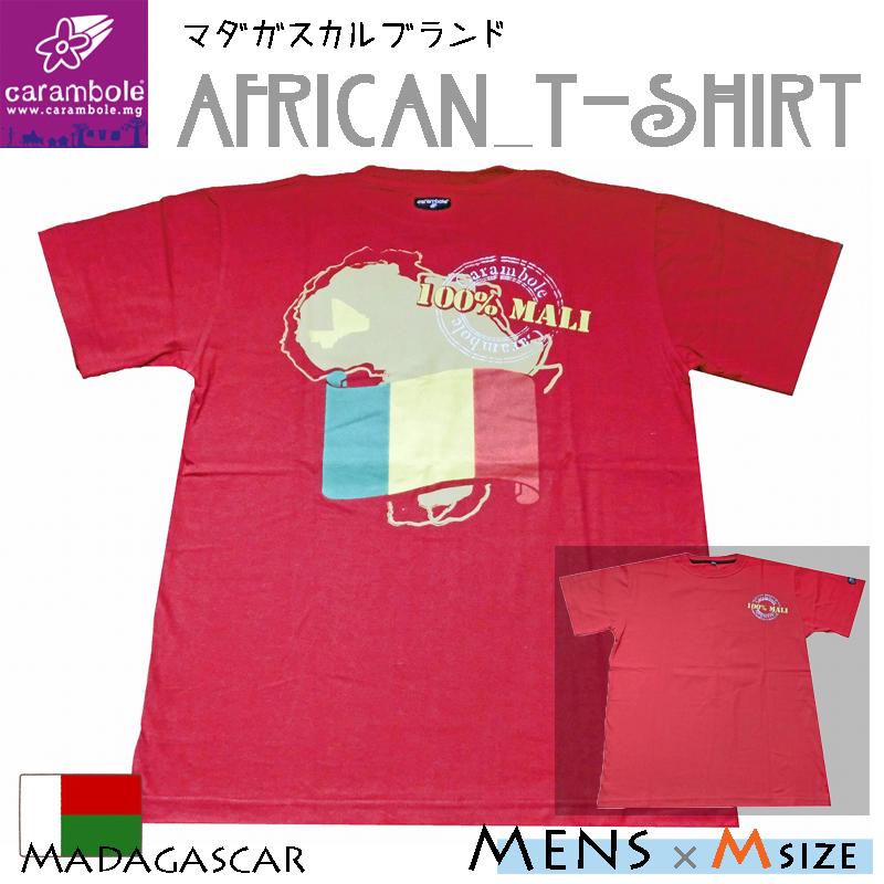 メンズ×レッド】エスニック アジアン アフリカ Tシャツ ラスタカラー 