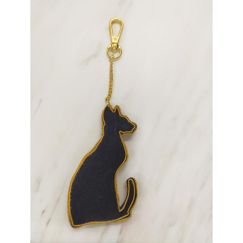 バッグチャーム キーホルダー ストラップ  バステト ザリ刺繍 土日祝発送 プレゼント お守り 伝統刺繍 ハンドメイド |  | 04