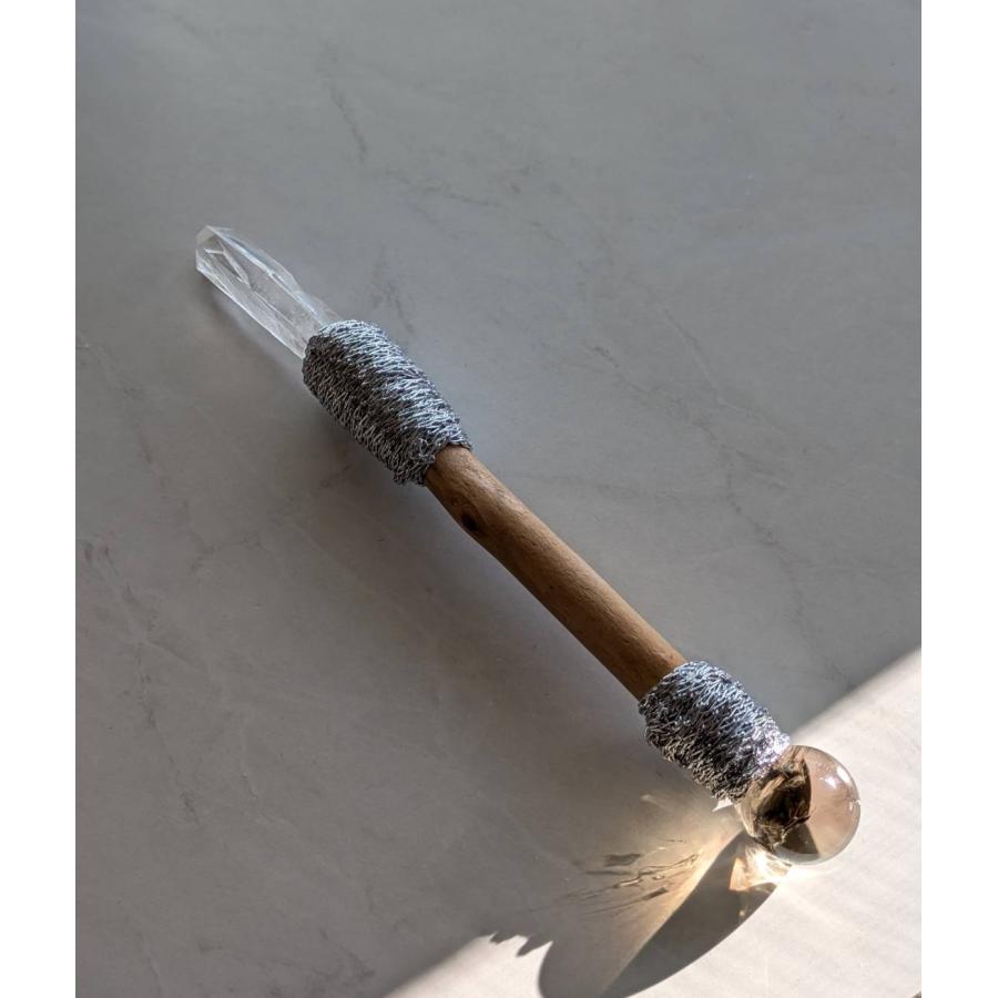 水晶とスモーキークォーツのワンド　ヒーリング　クリスタル　ワンド　W10 |  | 04