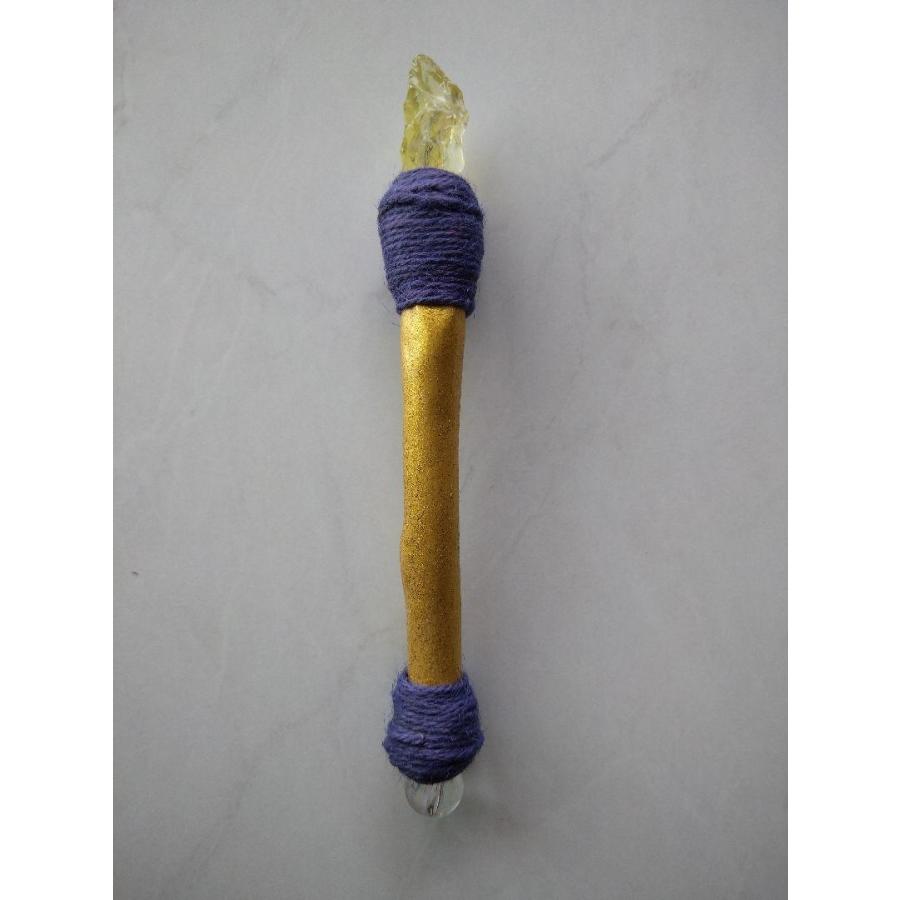 クリスタルワンド　シトリン　水晶　ヒーリング 潜在意識　瞑想　マインドフルネス w-002 | 