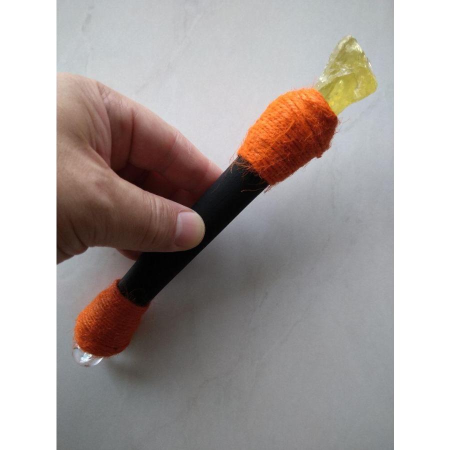 クリスタルワンド シトリン　水晶　ヒーリング　潜在意識　瞑想　マインドフルネス w-004 |  | 05