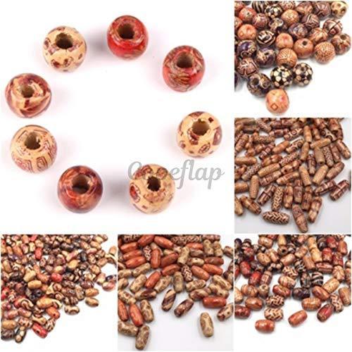 ウッドビーズ 500個 ミックス 木製ビーズ ウッド 木 木製 ビーズ  