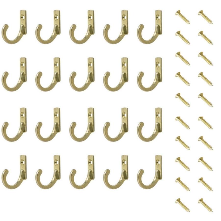 アンティークフック 金具 フック 壁掛け ネジ 20個 壁 帽子掛け 鞄