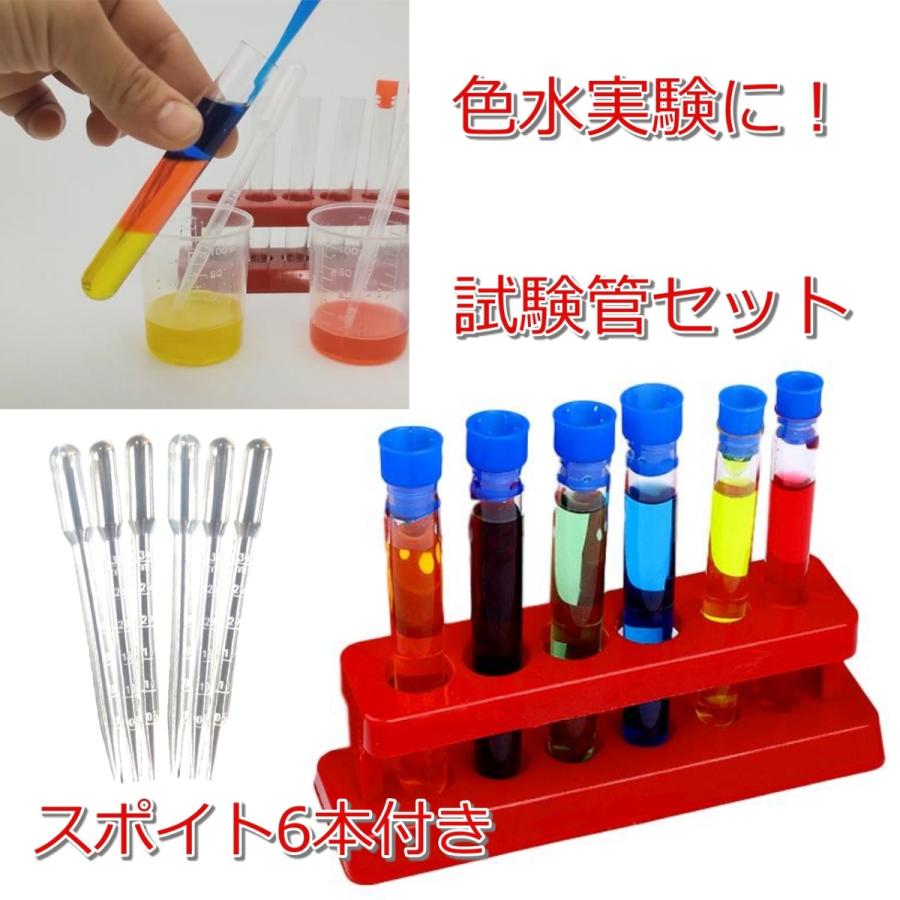 実験 試験管セット 試験管 スポイトセット プラスチック 試験管立て 実験 化学 理科 色水 子供 おもちゃ 実験器具 : コペフラップ - 通販 -  Yahoo!ショッピング