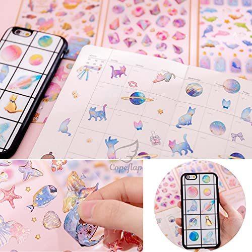 かわいい 手帳シール デコシール 12枚セット 可愛い キラキラ シール デコ 韓国 ステッカー 半透明 子供 女の子 パステルカラー ごほうびシール 2561 コペフラップ 通販 Yahoo ショッピング