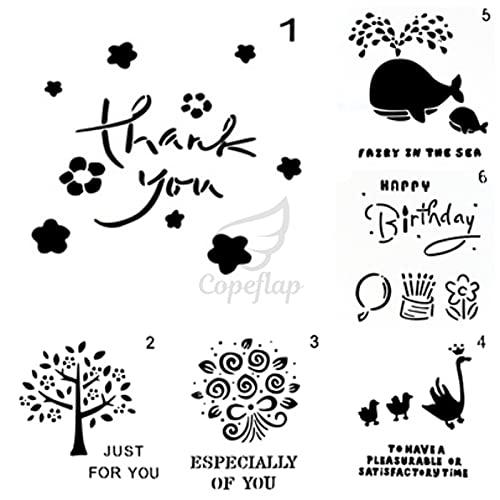 ステンシルシート 手帳 描画 テンプレート ステンシルプレート 模様 アルファベット 花 文字 13 13cm 2561 コペフラップ 通販 Yahoo ショッピング