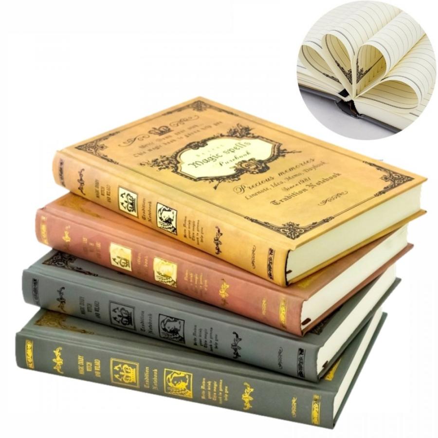 アンティークノート a5 魔導書 日記帳 洋書 魔法書 分厚い ノート 線