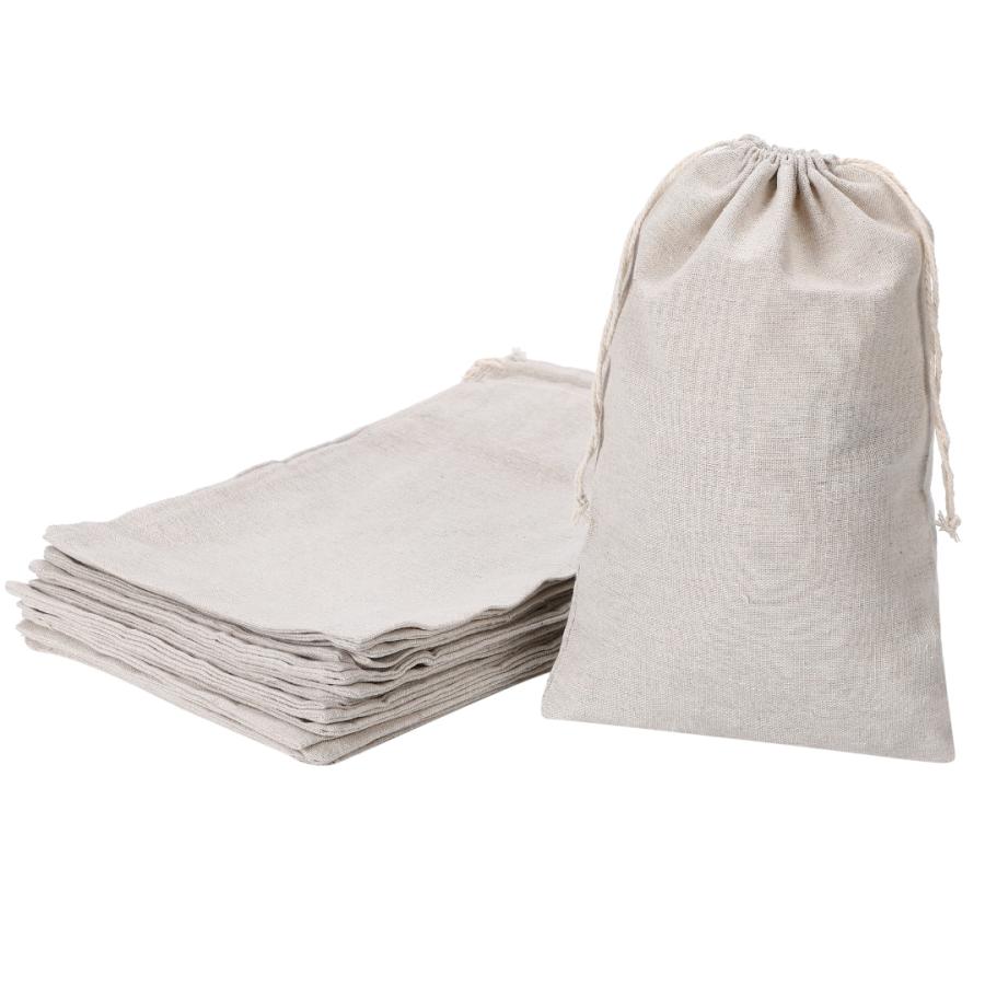 麻袋 ミニ 巾着 亜麻袋 無地 ラッピング袋 小物入れ 20枚セット (20x30cm) の商品画像