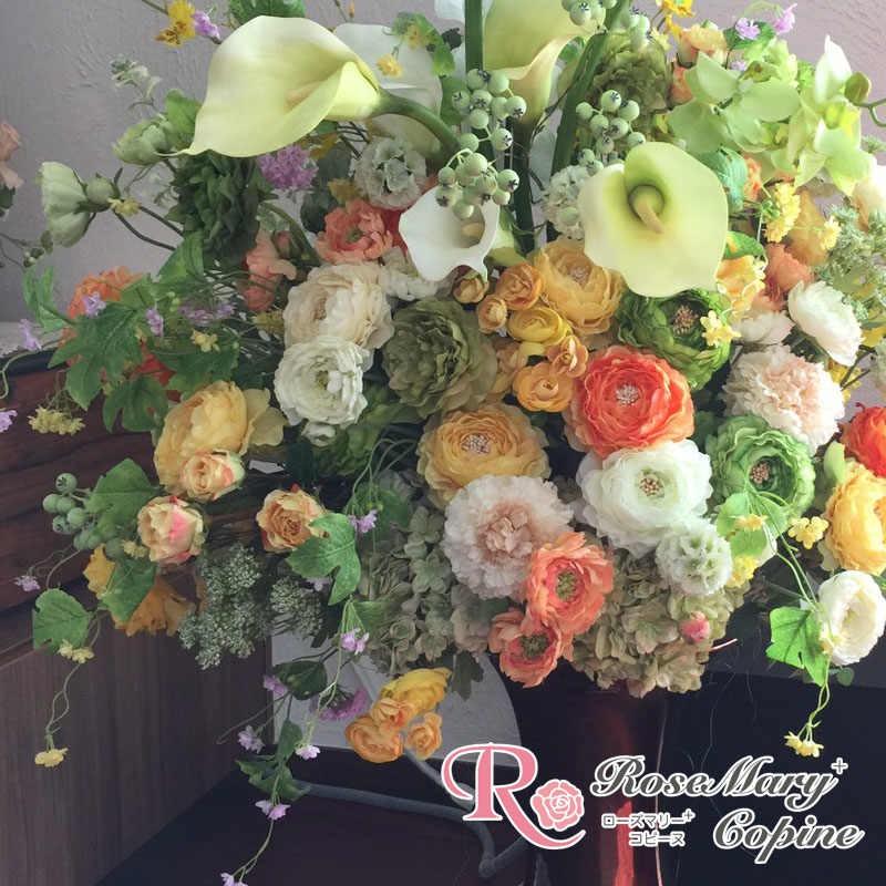 高級造花　造花　ギフト　アーティフィシャルフラワー　アーティシャルフラワー　お祝い　新築祝い　開院祝い　開店祝い　プレゼント　オーダー 花束、アレンジメント