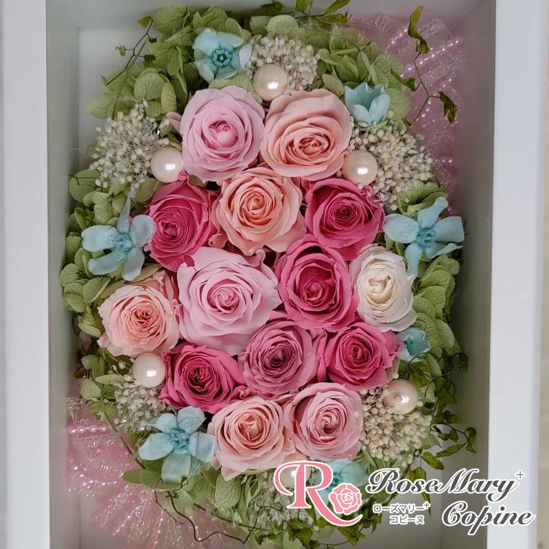 【b15】母の日☆敬老の日☆結婚式☆フラワーフォトフレーム☆プリザーブドフラワー 敬老の日 プリザーブドフラワー 花 ギフト フォトフレーム 写真