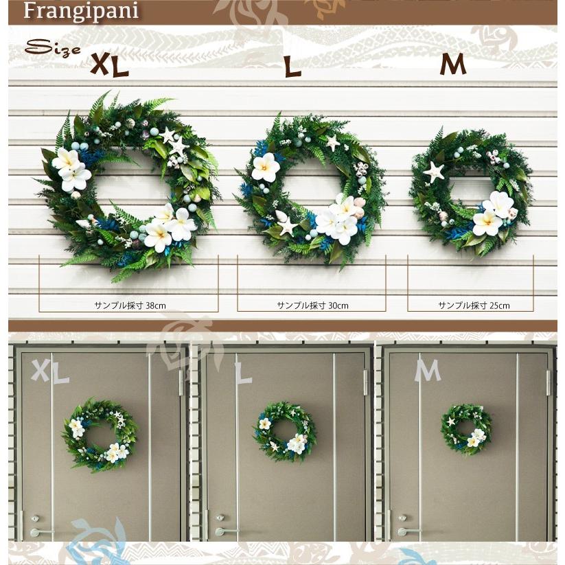 日本メーカー新品 リース 玄関 夏 サマー プルメリア プリザーブド Xl Size ハワイアン Frangipani