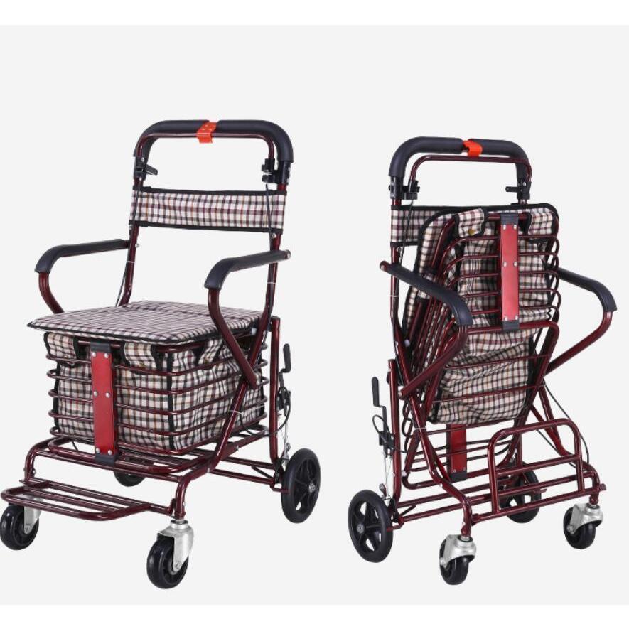 シルバーカー 老人用 手押し車 折りたためる フットペダル付き 高齢者