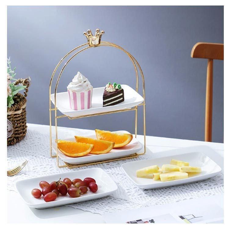 ケーキスタンド 2段 小 陶器製 アフタヌーンティーセット ケーキトレー