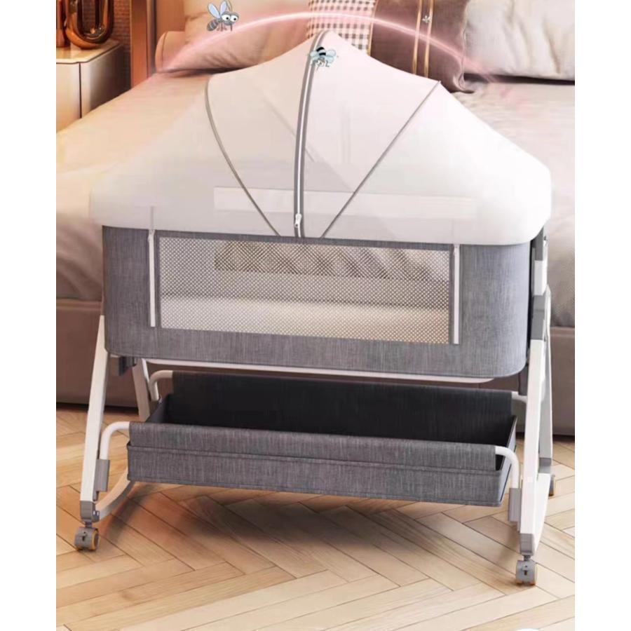 赤字覚悟![[2025新モデル]]ベビーベッド 添い寝 ミニ 持ち運び