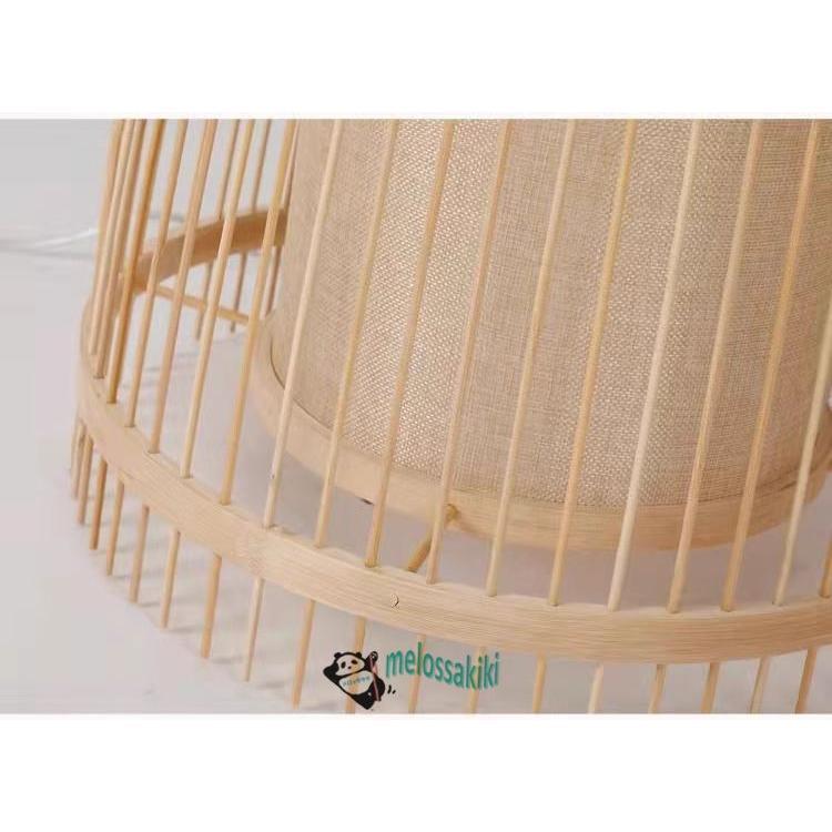 フロアランプ　竹編み　和風 和風畳用竹工芸のフロアランプ、竹編みの禅意あふれる民宿寝室用