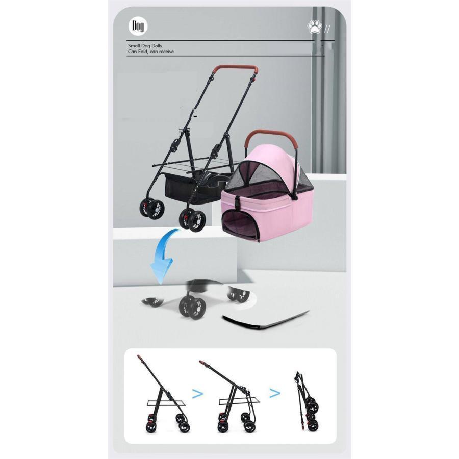 ペットカート 対面式 折りたたみ 多頭用 中型犬 小型犬 犬カート 4輪