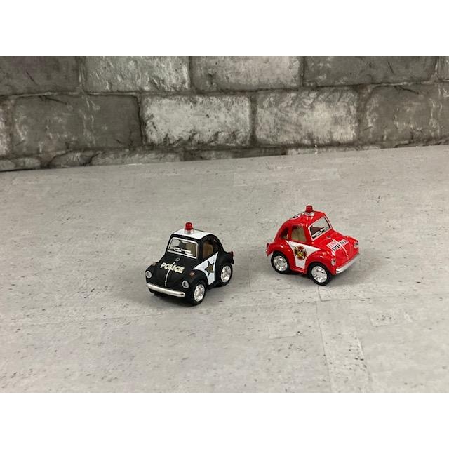 KinSMART 2台セット フォルクスワーゲン ビートル パトカー＆消防車