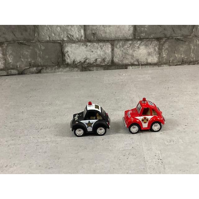 KinSMART 2台セット フォルクスワーゲン ビートル パトカー＆消防車