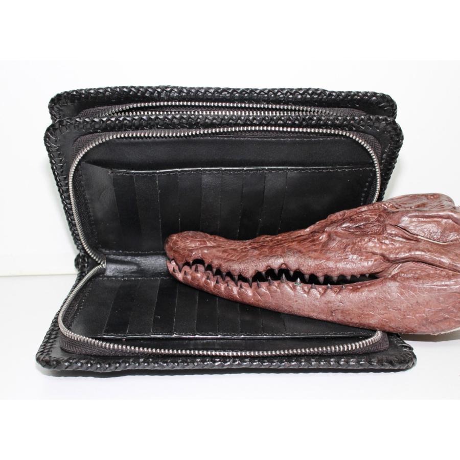 最高級受注生産モデル!シャムクロコダイル セカンドバッグ 黒 最高級受注生産モデル!シャムクロコダイル セカンドバッグ 黒