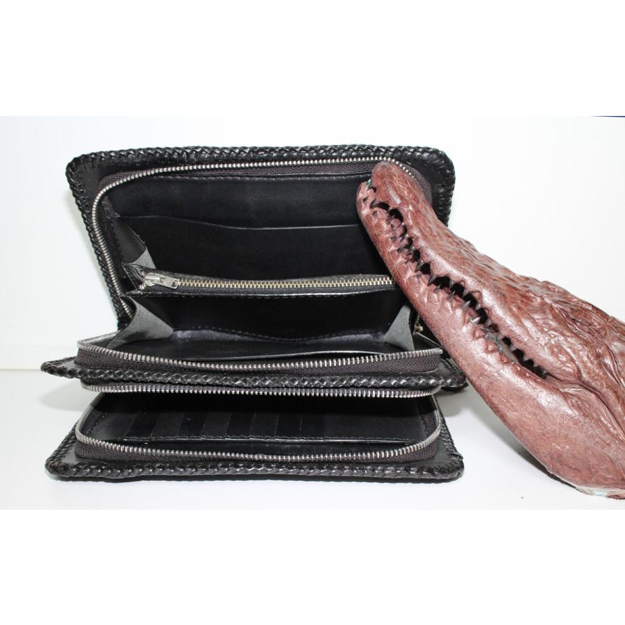 最高級受注生産モデル!シャムクロコダイル セカンドバッグ 黒 最高級受注生産モデル!シャムクロコダイル セカンドバッグ 黒