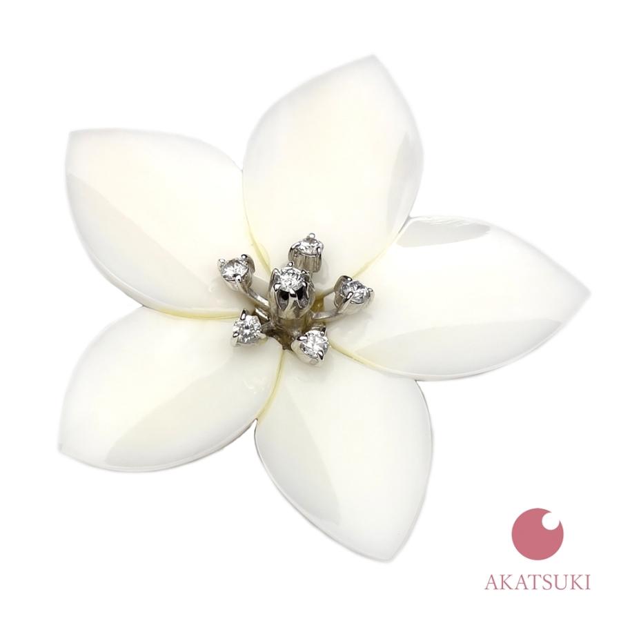 宝石珊瑚の卸屋 暁白珊瑚 ブローチ ペンダント K18WG 三月 誕生石 激安