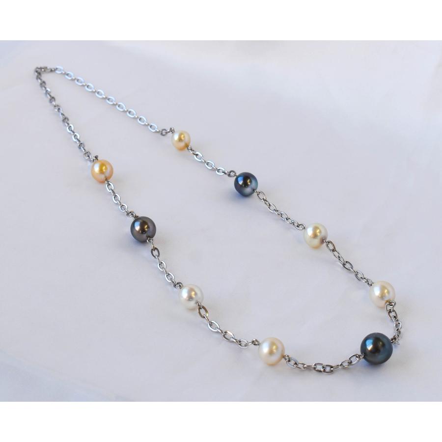 K18 タヒチ真珠 ネックレスパールネックレス