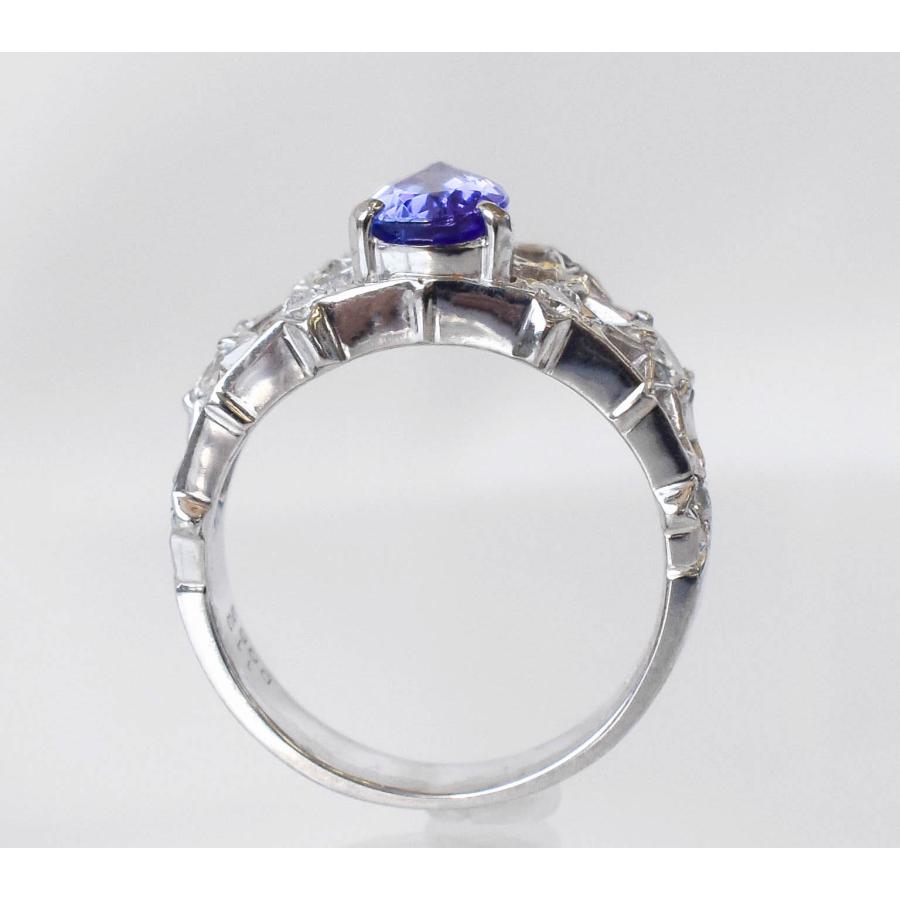 Pt900 タンザナイト リング 3.22ct ダイヤモンド 指輪 12月誕生石 11号