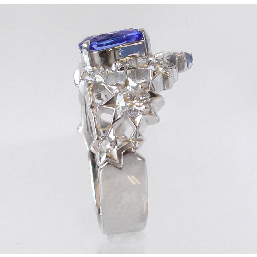 Pt900 タンザナイト リング 3.22ct ダイヤモンド 指輪 12月誕生石 11号