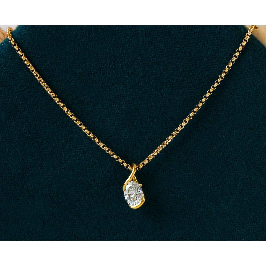 K18 ダイヤモンド ネックレス ゴールド 0.508ct 大粒 マールチェーン 