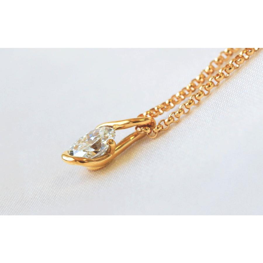 K18 ダイヤモンド ネックレス ゴールド 0.508ct 大粒 マールチェーン 