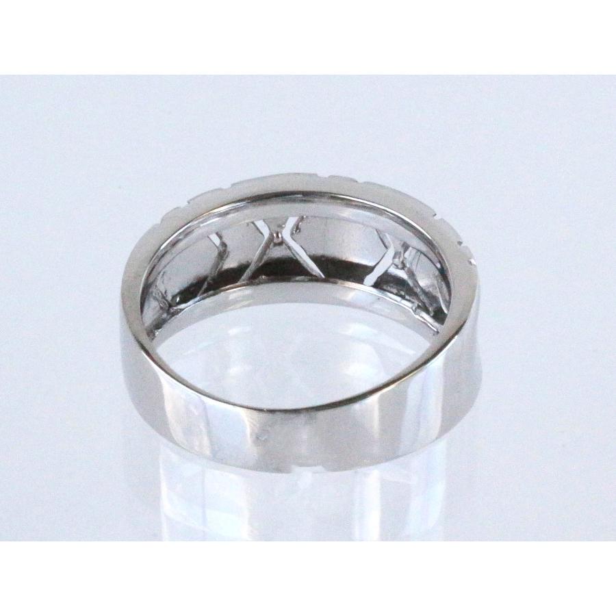 K18WG リング ホワイトゴールド 指輪 デザインリング １２号 ジオメトリーモチーフ レディース アクセサリー 宝石保証書付きの画像