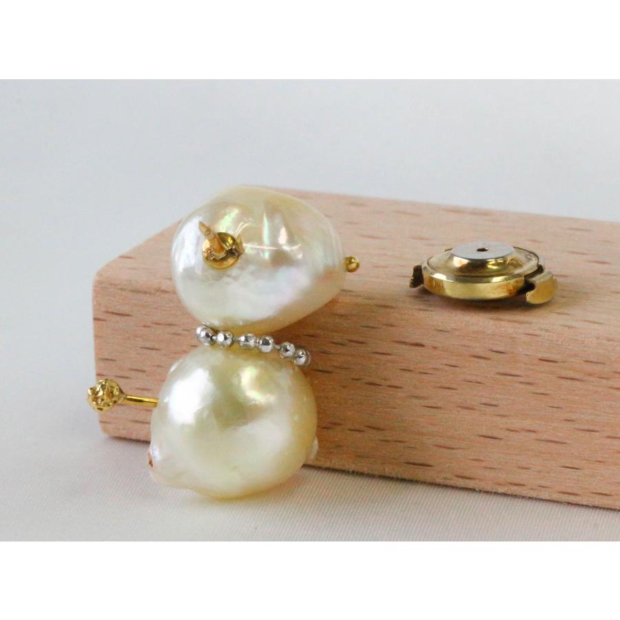 K18WGYG 南洋パール ピンブローチ ひつじ 南洋真珠 ゴールド 羊 シープ