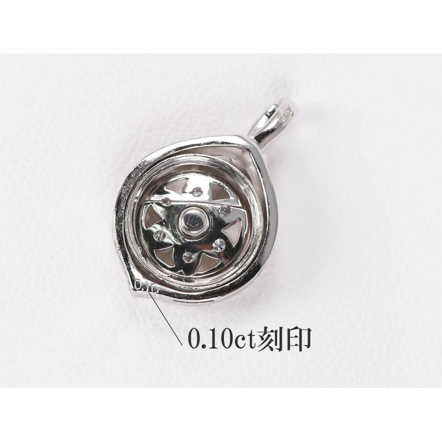 ダイヤモンド K18WG ホワイトゴールド 回る ペンダントトップ ダイヤモンド K18WG ホワイトゴールド 回る ペンダントトップ