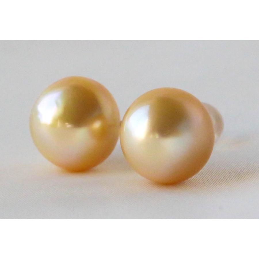 K18 南洋白蝶真珠 ピアス パール 大粒 11mm ゴールドカラー 冠婚葬祭 レディース アクセサリー ギフト 保証書付きの画像