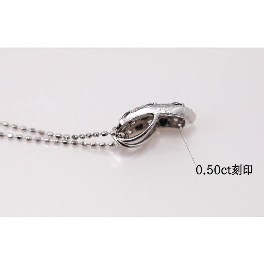 ブラックダイヤモンド K18WG ネックレス ホワイトゴールド 0.5ct 45cm アジャスター付き 安心の宝石保証書付き 全国送料無料 Diamond necklaceの画像