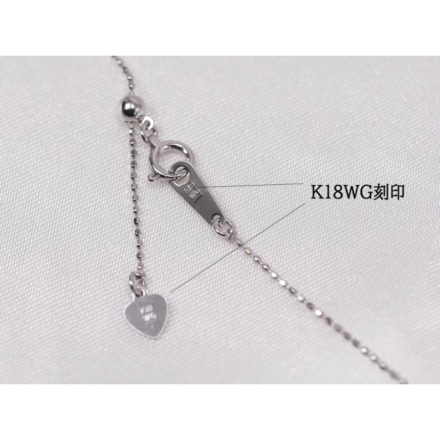 ブラックダイヤモンド K18WG ネックレス ホワイトゴールド 0.5ct 45cm アジャスター付き 安心の宝石保証書付き 全国送料無料 Diamond necklaceの画像