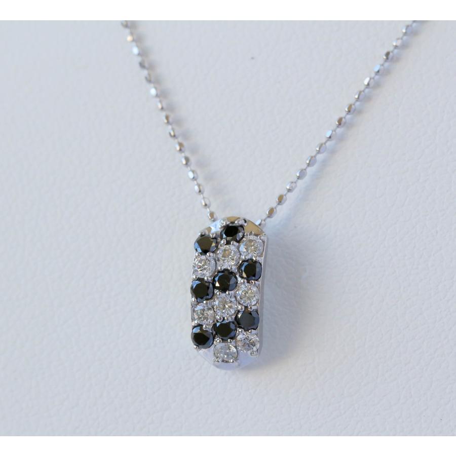 ホワイトゴールドブラックダイヤネックレス　K18WG ブラックダイヤ ネックレス | K18ホワイトゴールド | 中古A品