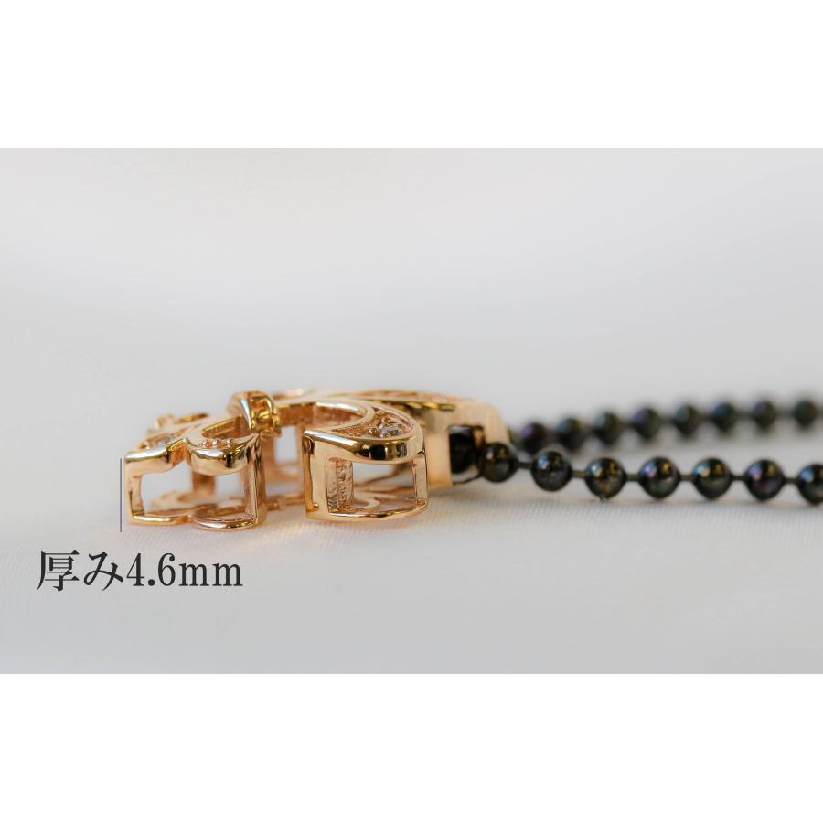 K18 ダイヤモンド ペンダントトップ ピンクゴールド ユリの紋章 フルールドリス 0.18ct 44cm 宝石保証書付き レディース アクセサリーの画像