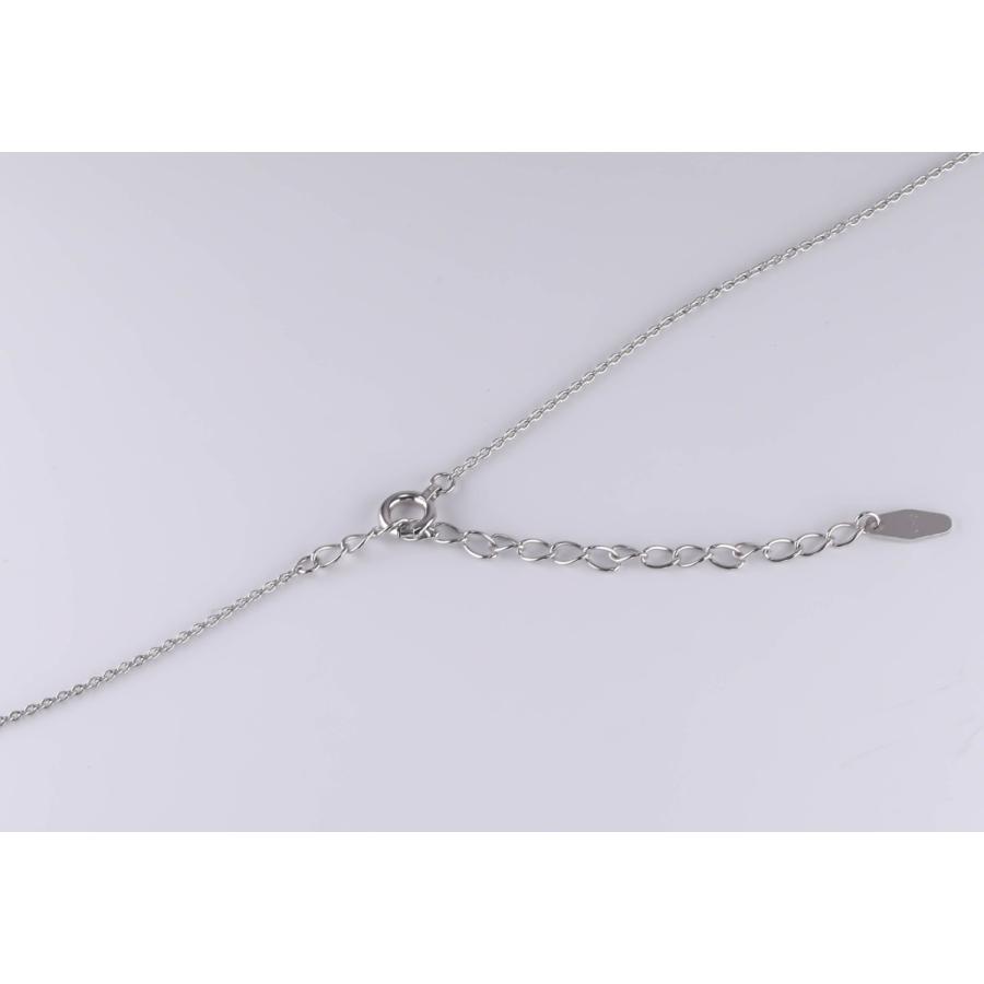 K10 ダイヤモンド ネックレス ホワイトゴールド ペンダント 0.07ct 