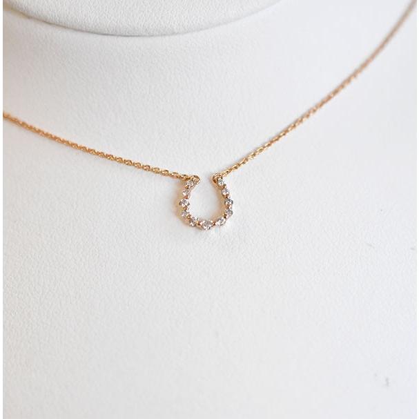 ダイヤモンド ネックレス K18PG 18金 ピンクゴールド ネックレス 0.110