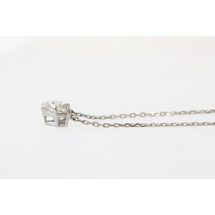 K18 ダイヤモンド ネックレス ホワイトゴールド ハート 一粒 40cm 0.303ct レディース アクセサリー ギフト 保証書付きの画像