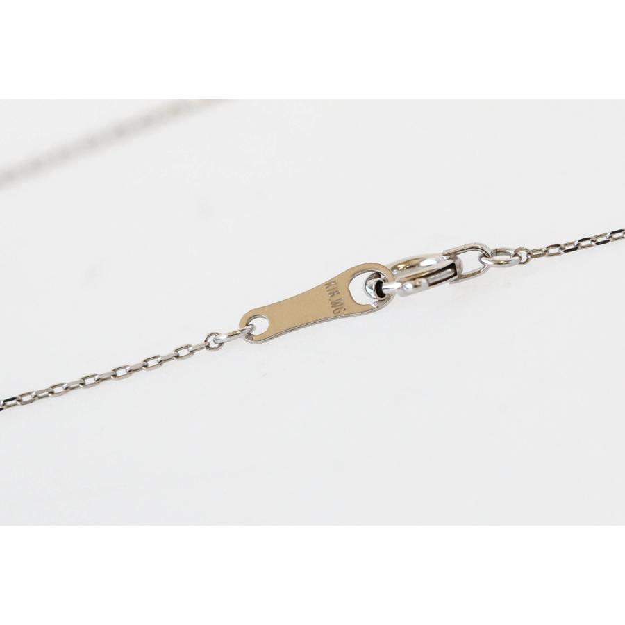 K18 ダイヤモンド ネックレス ホワイトゴールド ハート 一粒 40cm 0.303ct レディース アクセサリー ギフト 保証書付きの画像