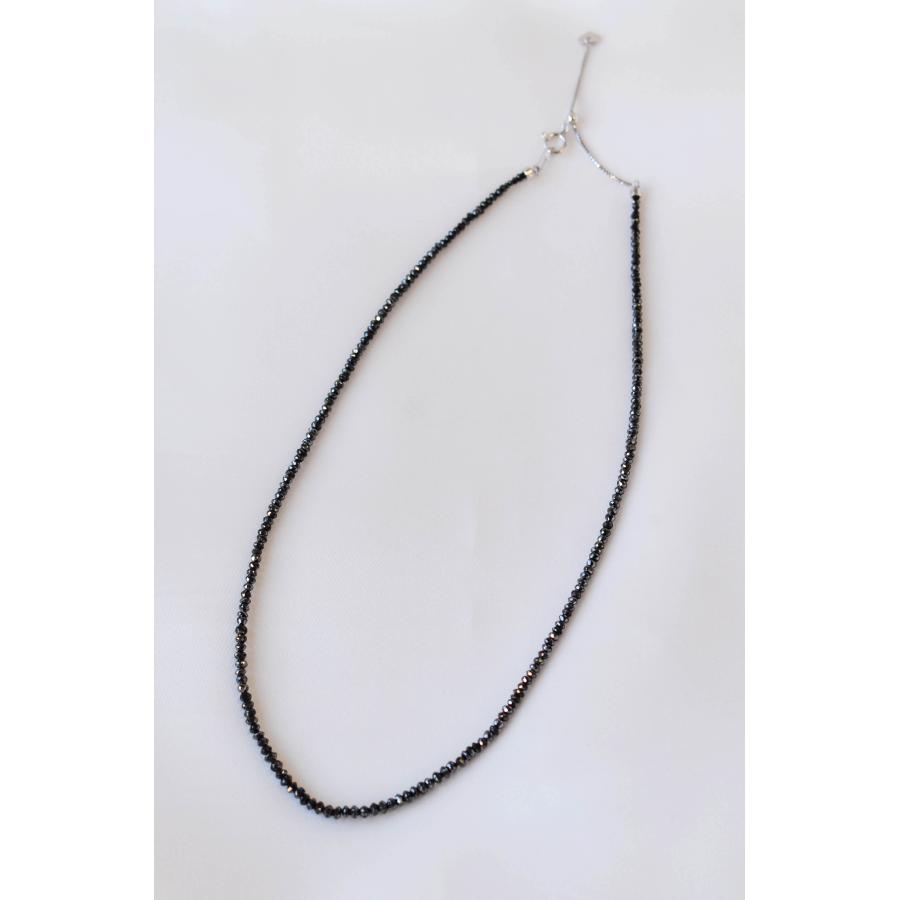 K18 ブラックダイヤモンド ネックレス ホワイトゴールド 20.0ct 40cm クール 黒 女性 黒 レディース アクセサリープレゼント 宝石保証書付きの画像