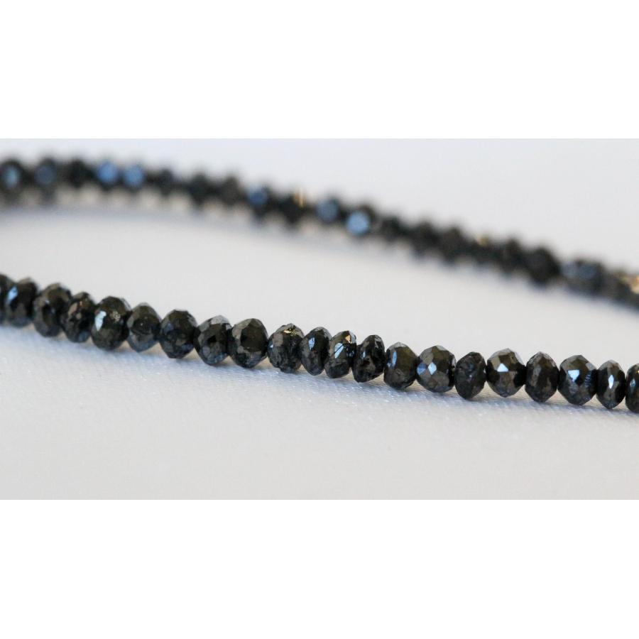 K18 ブラックダイヤモンド ネックレス ホワイトゴールド 20.0ct 40cm クール 黒 女性 黒 レディース アクセサリープレゼント 宝石保証書付きの画像