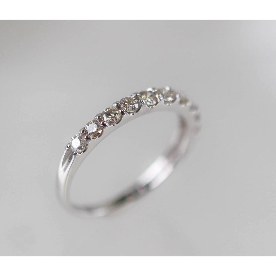 ダイヤモンド リング プラチナ 指輪 ハーフエタニティ 0.5ct Pt900 10
