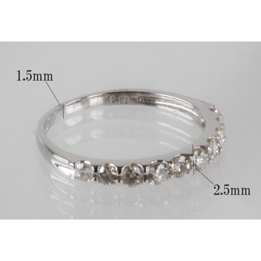 ダイヤモンド リング プラチナ 指輪 ハーフエタニティ 0.5ct