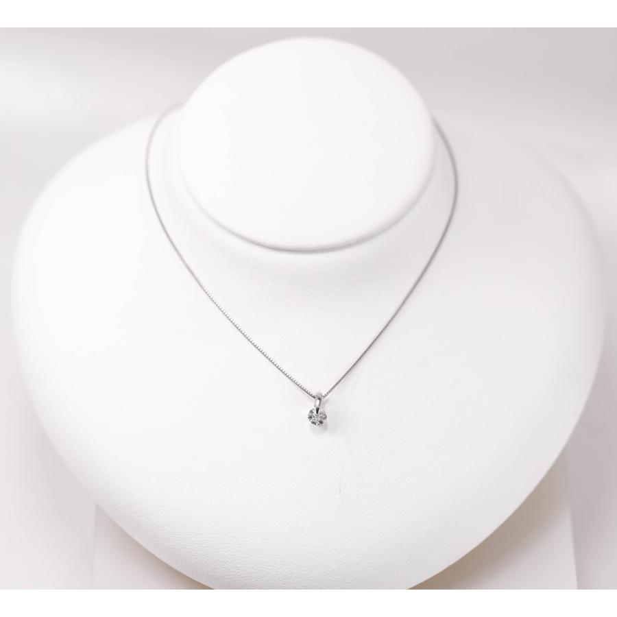 Pt900 ダイヤモンド ネックレス プラチナ 0.2ct 一粒 ベネチアン 